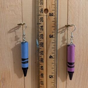Colorful Crayon Earrings
